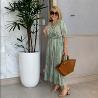 Celia | Elegant V-Neck Midi Dress