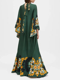 Multicolor Relaxed Printed Maxi Dress
