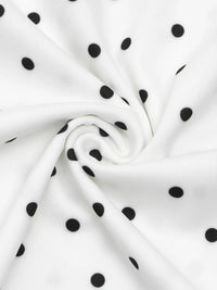 Vintage Polka Dot Ruched Midi Dress